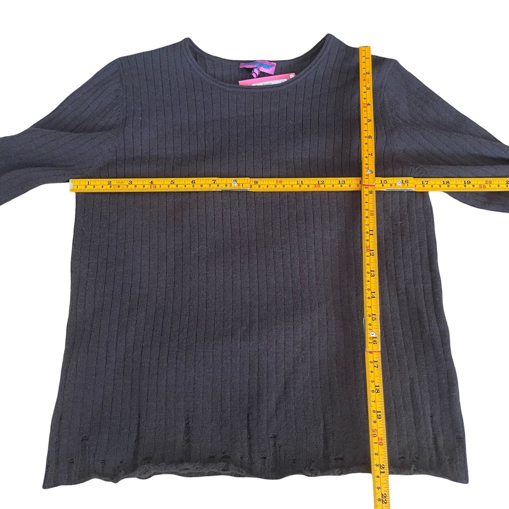 Edikted Distressed Ribbed Knit Sweater - Picture 3 of 5